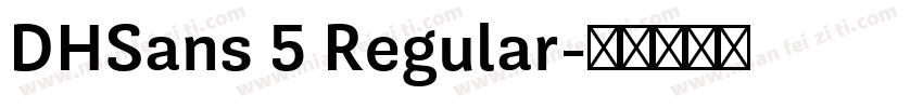 DHSans 5 Regular字体转换
